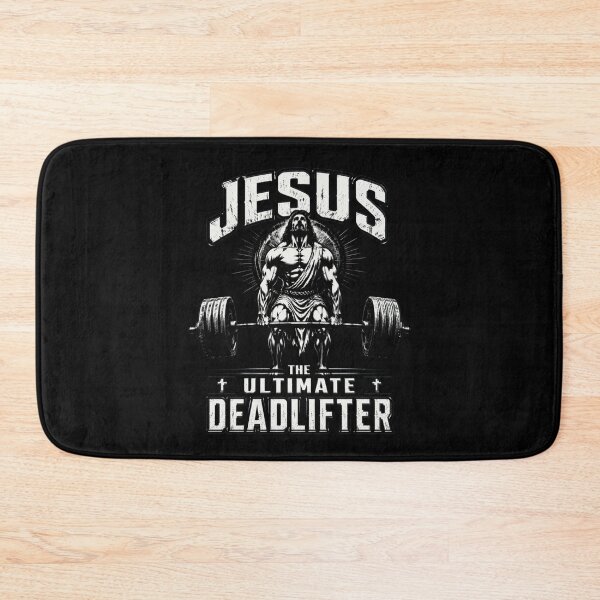 Item preview, Jesus The Ultimate Deadlifter Christian Gym Powerlifting designed and sold by OlakunleOloroz.