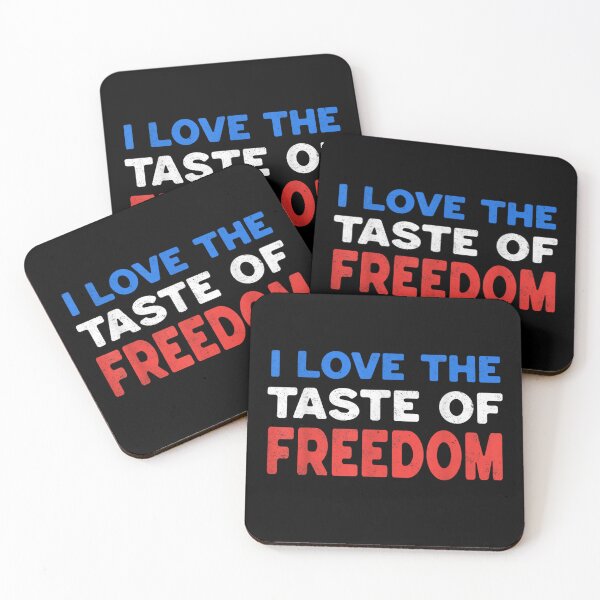 Item preview, I Love The Taste Of Freedom Patriotic Distressed Red White Blue Typography Graphic designed and sold by PhocoNibict.
