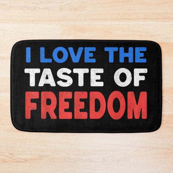Item preview, I Love The Taste Of Freedom Patriotic Distressed Red White Blue Typography Graphic designed and sold by PhocoNibict.
