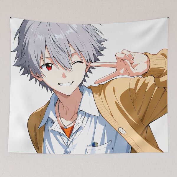 Item preview, Kaworu Nagisa Neon Genesis Evangelion Cardigan Wink Casual Style designed and sold by GABRIELMURPHY.