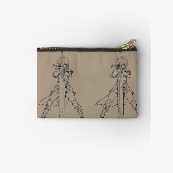 Item preview, Illustration - Manga Fantasy Warrior, Black Line Character Design on Beige Background designed and sold by AnimeShin.
