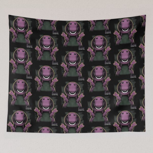 Item preview, Barney Loves You Purple Character Peace Sign Graphic designed and sold by kienoy.