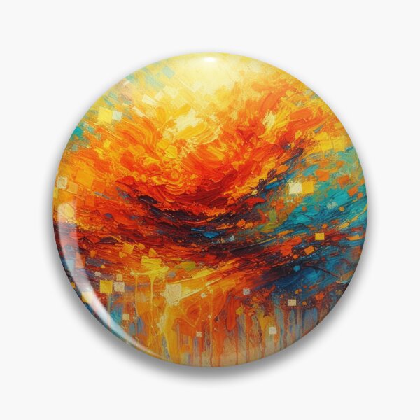 Item preview, Abstract Sunrise Symphony Orange Blue Sunset Fine Art Print designed and sold by Joey Santiago.