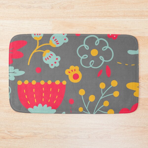Item preview, Colorful Scandinavian Floral Pattern designed and sold by StudiobyTara.
