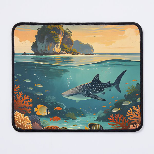 Item preview,  Richelieu Rock Thailand Retro Sunset Travel Poster – Andaman Sea Coastal Artwork designed and sold by Spirit of Siam.