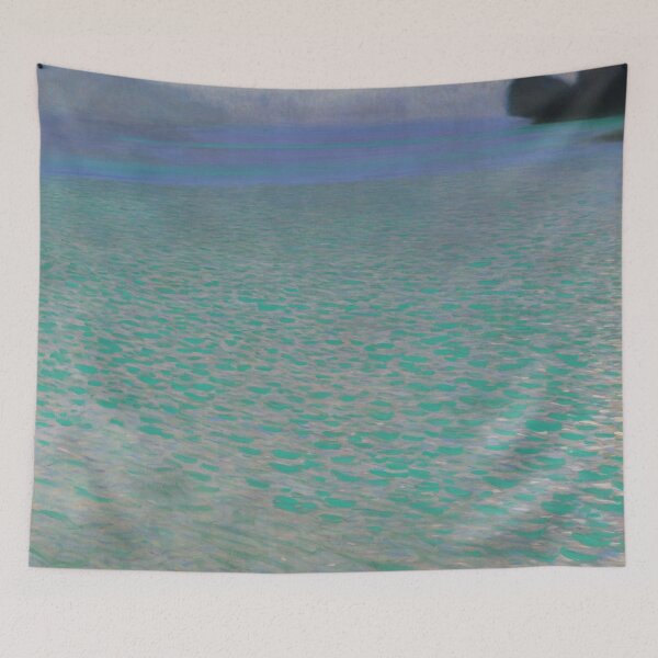 Item preview, Tranquil Turquoise Lake at Dusk designed and sold by artofuniverse.