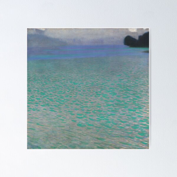 Item preview, Tranquil Turquoise Lake at Dusk designed and sold by artofuniverse.