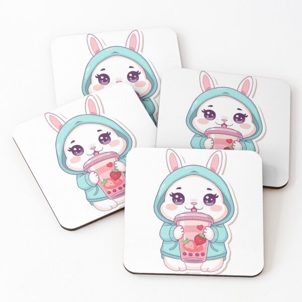 Item preview, Cute Boba Bunny Kawaii Sticker | Adorable Bubble Tea Rabbit designed and sold by Stylestickers55.