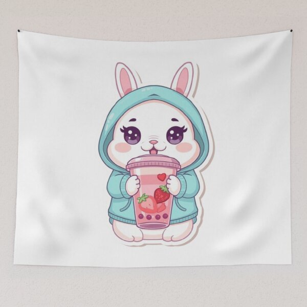 Item preview, Cute Boba Bunny Kawaii Sticker | Adorable Bubble Tea Rabbit designed and sold by Stylestickers55.