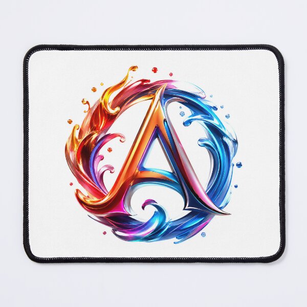 Item preview, AquaFlare Chromaflow Letter A designed and sold by BlissBlvdShop.