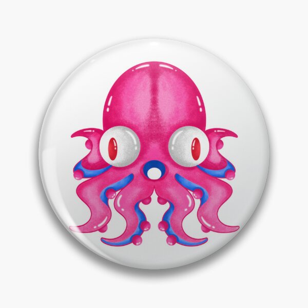 Item preview, Cute Baby Octopus Pink Hand Drawn Marine Art designed and sold by NiftyNinetieart.