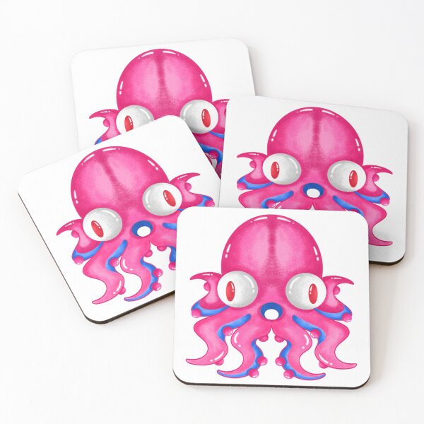 Item preview, Cute Baby Octopus Pink Hand Drawn Marine Art designed and sold by NiftyNinetieart.
