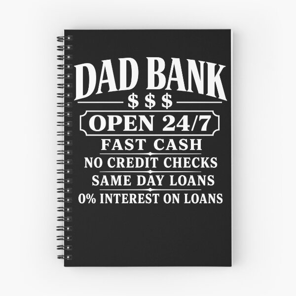 Item preview, Dad Bank Open 24/7 – Funny Fatherhood Money Humor Design designed and sold by PosiMCreations.