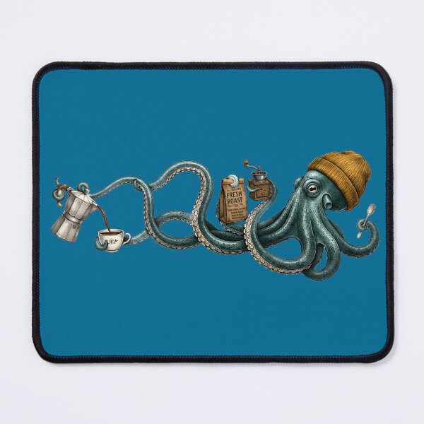 Item preview, Octopus Coffee Mug — Barista Kraken, Nautical Sea Creature Cup designed and sold by Art Happens.