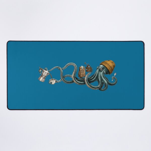 Item preview, Octopus Coffee Mug — Barista Kraken, Nautical Sea Creature Cup designed and sold by Art Happens.