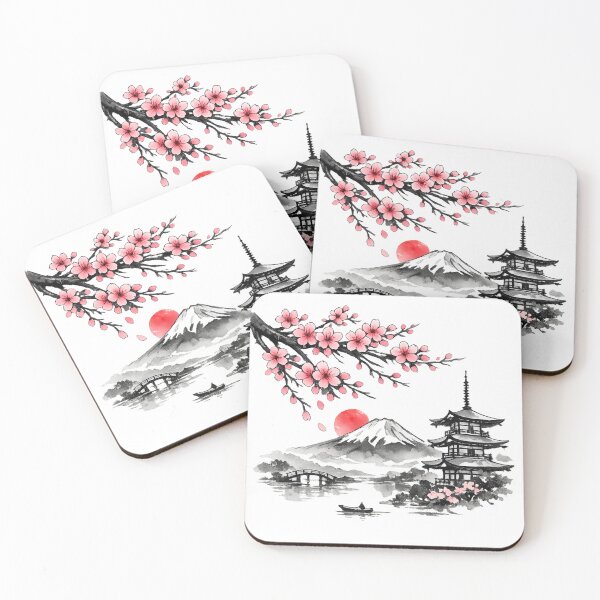 Item preview, Japan Sakura Landscape PNG designed and sold by Moonflower Ink.