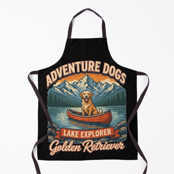 Item preview, Adventure Dogs – Lake Explorer | Golden Retriever Vintage Canoe Camping designed and sold by No Excuses Supply.