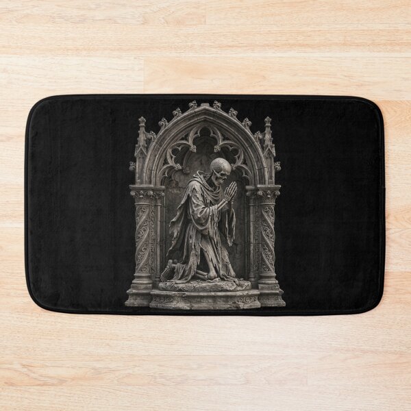 Item preview, Kneeling Skeleton Monk in Prayer — Gothic Sculpture designed and sold by David Mateo ArtWorks.