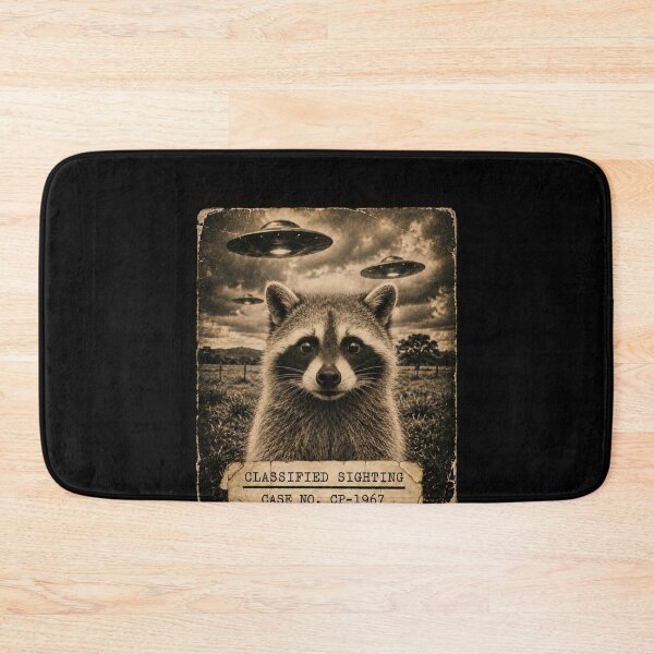 Item preview, Raccoon UFO Classified Sighting – Funny Paranormal Alien Humor Design designed and sold by PosiMCreations.