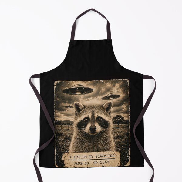 Item preview, Raccoon UFO Classified Sighting – Funny Paranormal Alien Humor Design designed and sold by PosiMCreations.