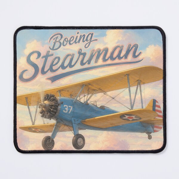 Item preview, boeing stearman pastel in the clouds model 75 designed and sold by PilotandPlane.