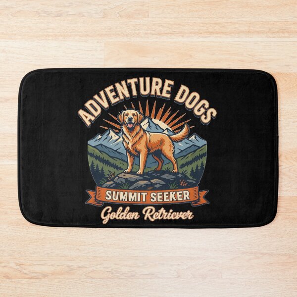 Item preview, Adventure Dogs – Summit Seeker | Golden Retriever Vintage Mountain Hiking designed and sold by No Excuses Supply.