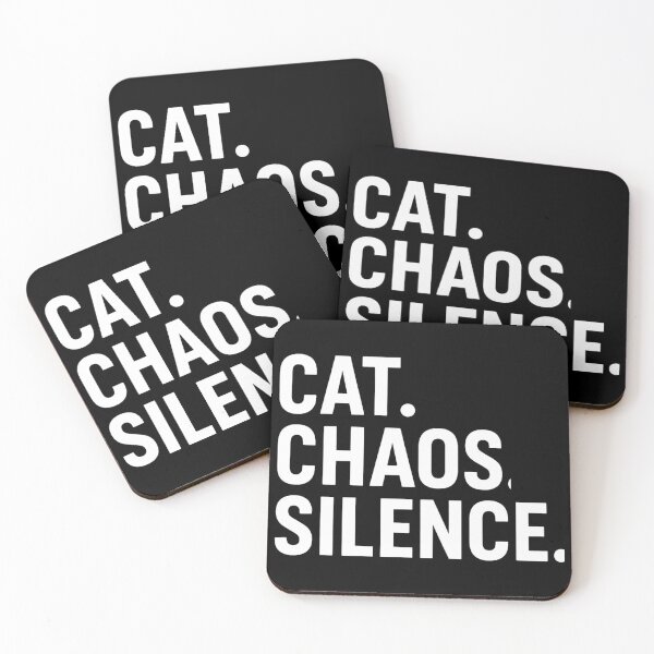 Item preview,  Cat Chaos Silence Minimalist Lifestyle Shirt Funny Cat Lover Gift Cat Owner Tee Relatable Quiet Shirt designed and sold by Moonveil_Studio.