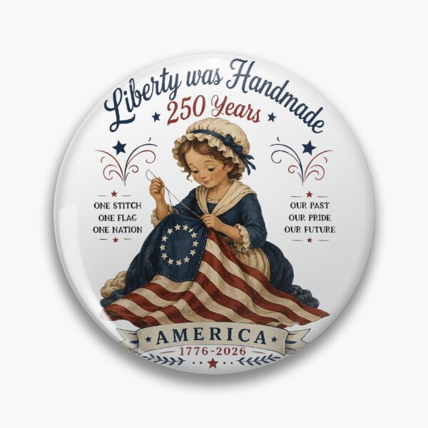 Item preview, America 250 Years Liberty Was Handmade Vintage Betsy Ross 1776 To 2026 designed and sold by ObukiLantara.