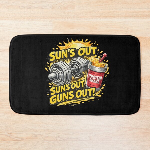 Item preview, Suns Out Guns Out Funny Gym Workout Graphic Protein Shake Gift designed and sold by Digistore1221.