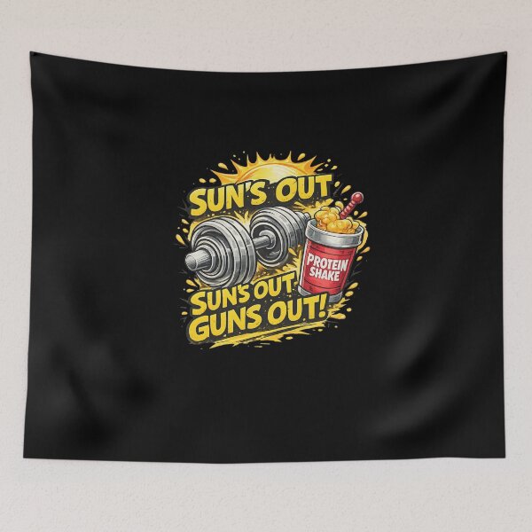 Item preview, Suns Out Guns Out Funny Gym Workout Graphic Protein Shake Gift designed and sold by Digistore1221.