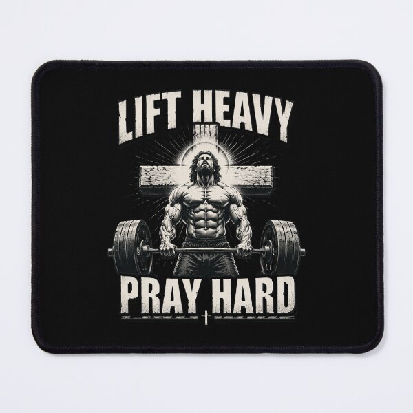 Item preview, Lift Heavy Pray Hard Christian Jesus Gym Faith designed and sold by OlakunleOloroz.