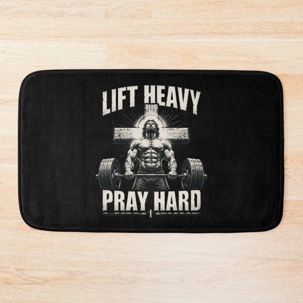 Item preview, Lift Heavy Pray Hard Christian Jesus Gym Faith designed and sold by OlakunleOloroz.