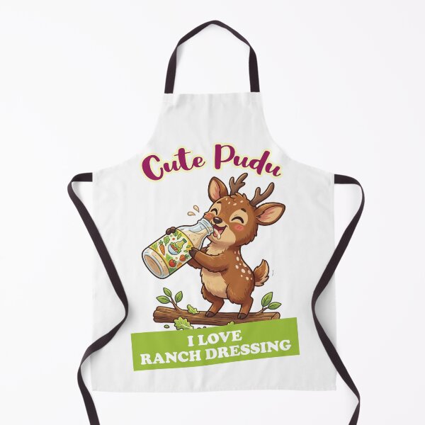 Item preview, Cute Pudu Deer Drinking Ranch Dressing - I Love Ranch designed and sold by LOVEARTDESIGN.