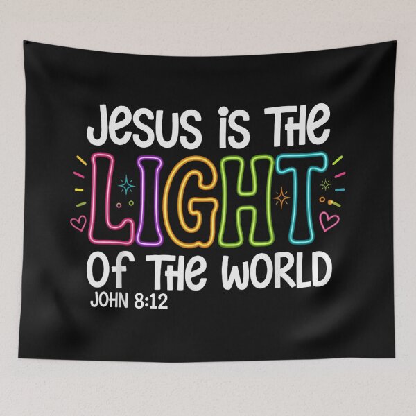 Item preview, Jesus Is The Light Of The World John 8 12 Colorful Christian designed and sold by ObukiLantara.