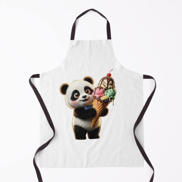 Item preview, Cute Panda Ice Cream Sticker PNG | Kawaii Panda Holding Giant Ice Cream Cone | Transparent Background designed and sold by ashwin131.