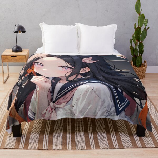 Item preview, Nezuko Kamado Demon Slayer Shy Street Sakura Petals designed and sold by Williamhallano.