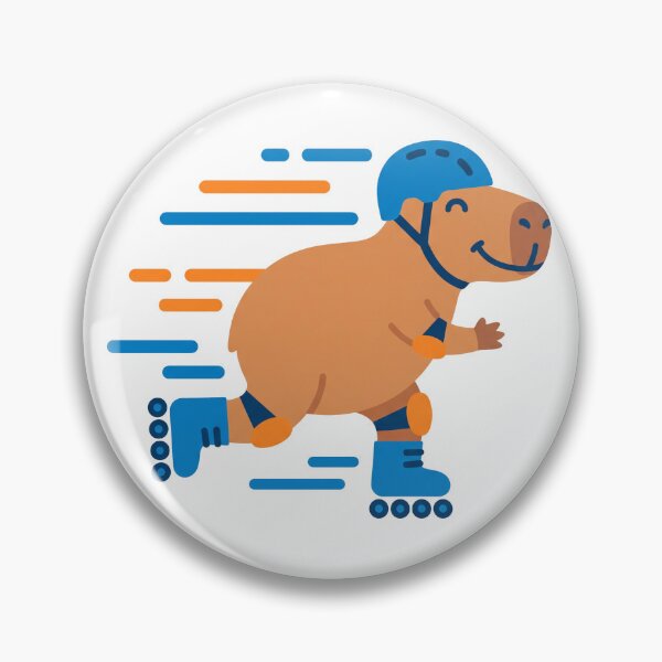 Item preview, Sporty Capybara Rollerblading Active Fun designed and sold by kdonefive.
