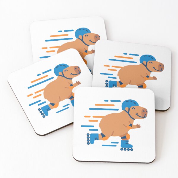Item preview, Sporty Capybara Rollerblading Active Fun designed and sold by kdonefive.