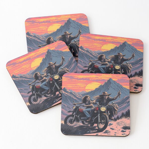 Item preview, Mountain Sunset Riders in Peter Max Freedom Vibes designed and sold by FotoworldEdel.