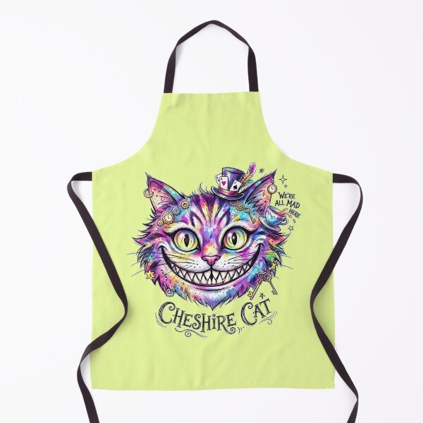 Item preview, Watercolor Steampunk Cheshire Cat Alice in Wonderland We're All Mad Here designed and sold by LiluGross.