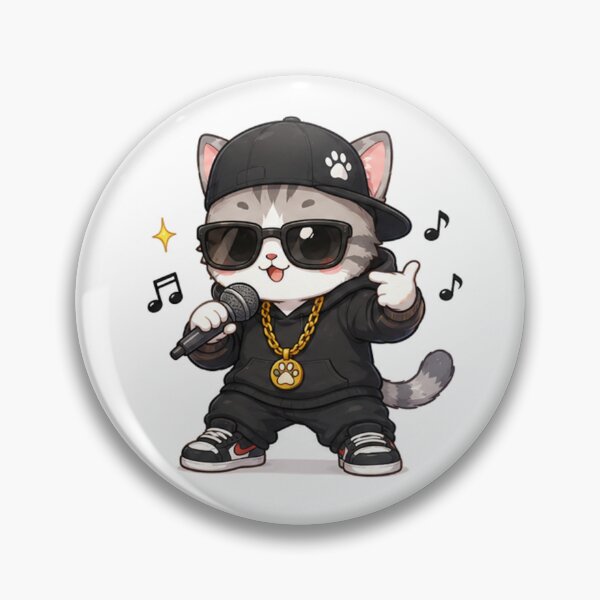 Item preview, Cute Rapper Cat with Gold Chain designed and sold by  Cat Lady.