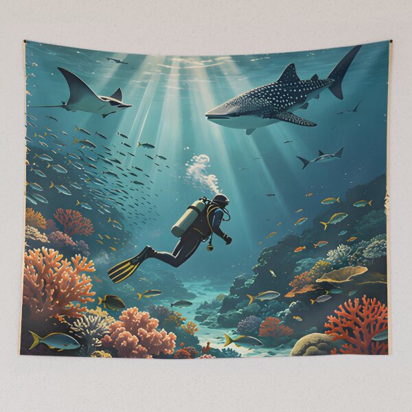 Item preview, Retro tropical sunset of Richelieu Rock designed and sold by Spirit of Siam.