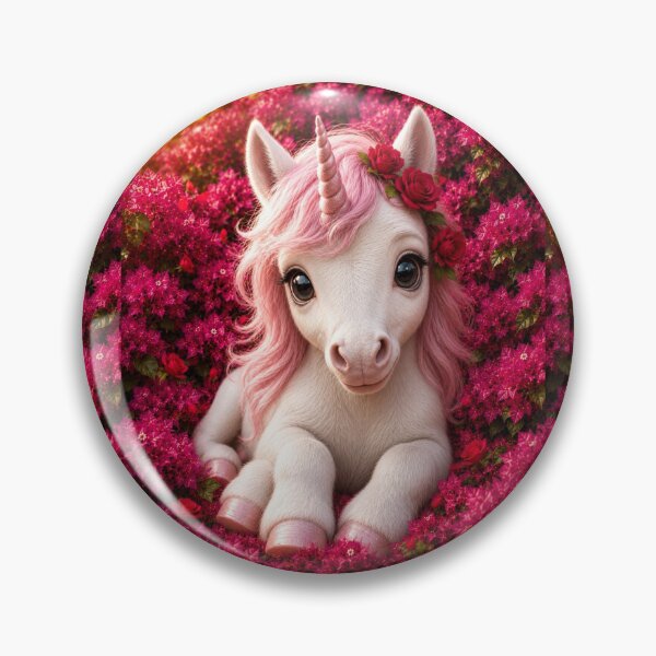 Item preview, Cute Pink Baby Unicorn in Blooming Flowers designed and sold by Rohan132.