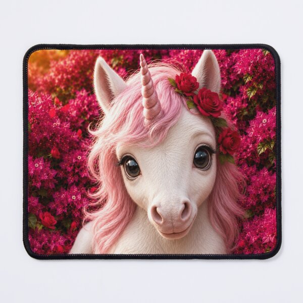 Item preview, Cute Pink Baby Unicorn in Blooming Flowers designed and sold by Rohan132.