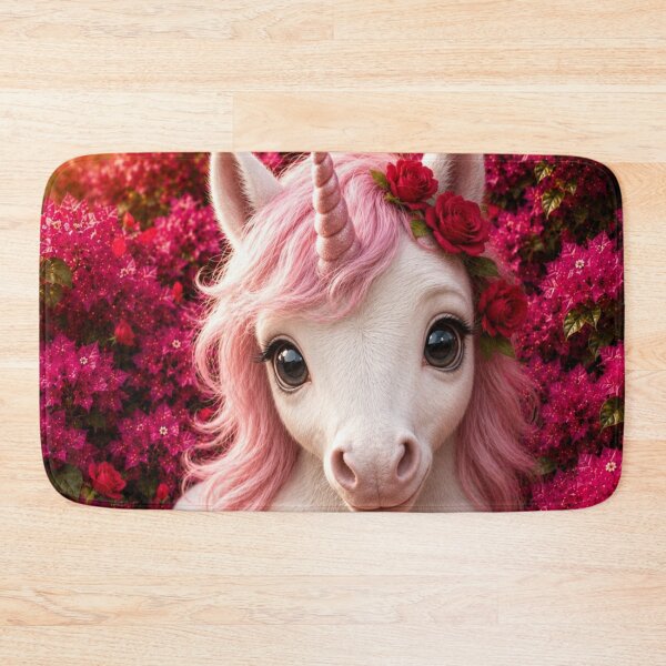 Item preview, Cute Pink Baby Unicorn in Blooming Flowers designed and sold by Rohan132.