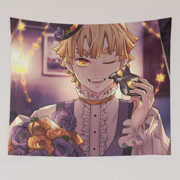 Item preview, Zenitsu Agatsuma kimetsu no yaiba Elegant Bouquet Sparkle designed and sold by Williamhallano.