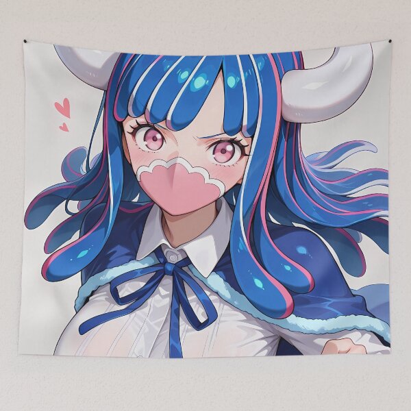Item preview, Ulti One Piece Cute Masked Closeup With Blue Cape designed and sold by Williamhallano.
