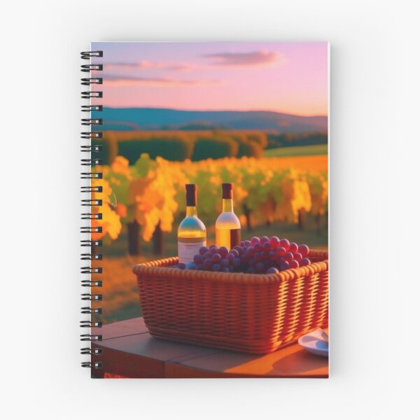 Item preview, Sunset Vineyard Picnic Wine Bottles and Grapes Painting designed and sold by UmSkelig834.