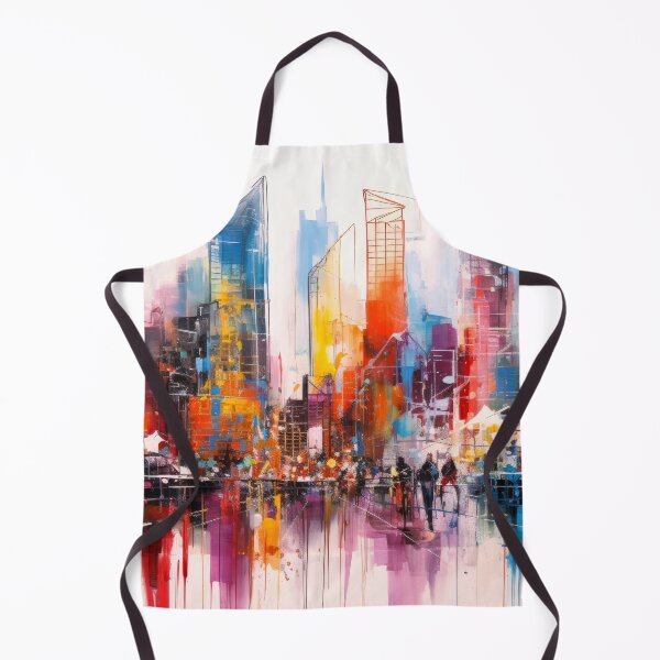 Item preview, New York City Manhattan skyline colorful watercolor landscape painting print designed and sold by Jéanpaul  Ferro.
