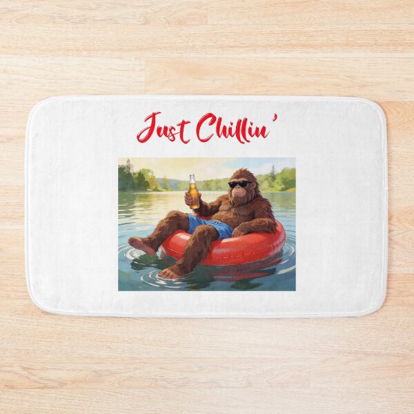 Item preview, Bigfoot chillin' on the river designed and sold by Swanny's Custom T-shirt and Gift Designs.